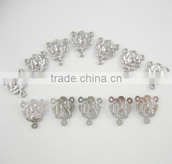 Religious metal Rose Medal rosary parts center piece
