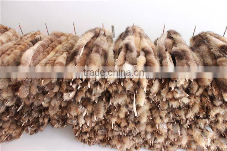 Factory Direct Natural Color Raccoon Fur Stripes For Jacket Collar