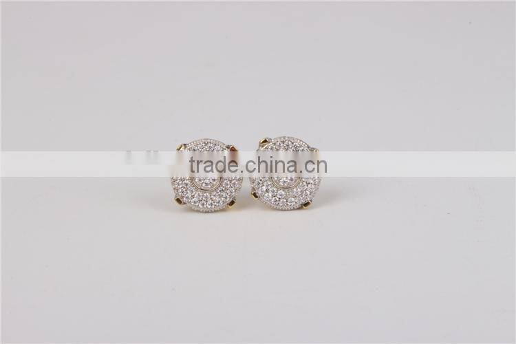 Micro pave setting cheap fashion jewelry stud erring made in china