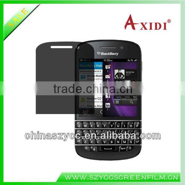 Factury Manufacture Fashion Privacy Anti-spy Screen Protector For Blackberry Q10