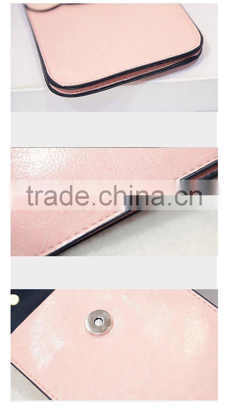 Wholesale lady pu wallet mobile phone bag shoulder bag for cell phone
