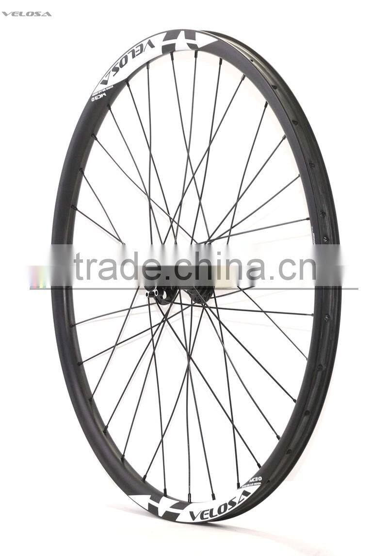 27.5er XC 27mm Light MTB Tubeless Carbon Bike Rim with Velosa logo hookless for Cross Country 650b beadless wheelets