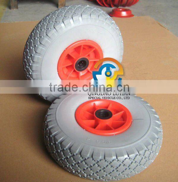 pu solid wheel, pu foam wheel, solid rubber wheel, 260x85 wheel, hand trolley wheel, 10 inch rubber wheel, 3.00-4 wheel