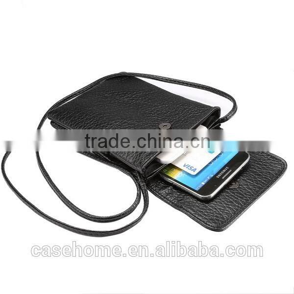 PU Material Shoulder Bag Universal Cover Case for Samsung Galaxy A8