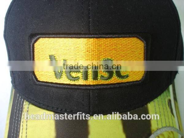 Custom logo printing long bill black strap women's baseball trucker cap