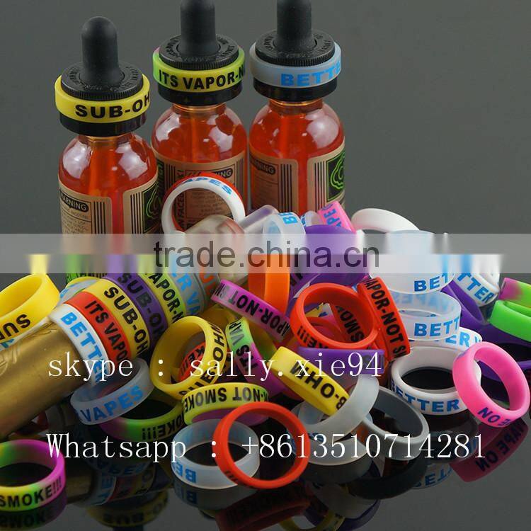 2015 new silicon vape band Malaysia Customizable logo cheap Custom logo glowing in dark mod vape band