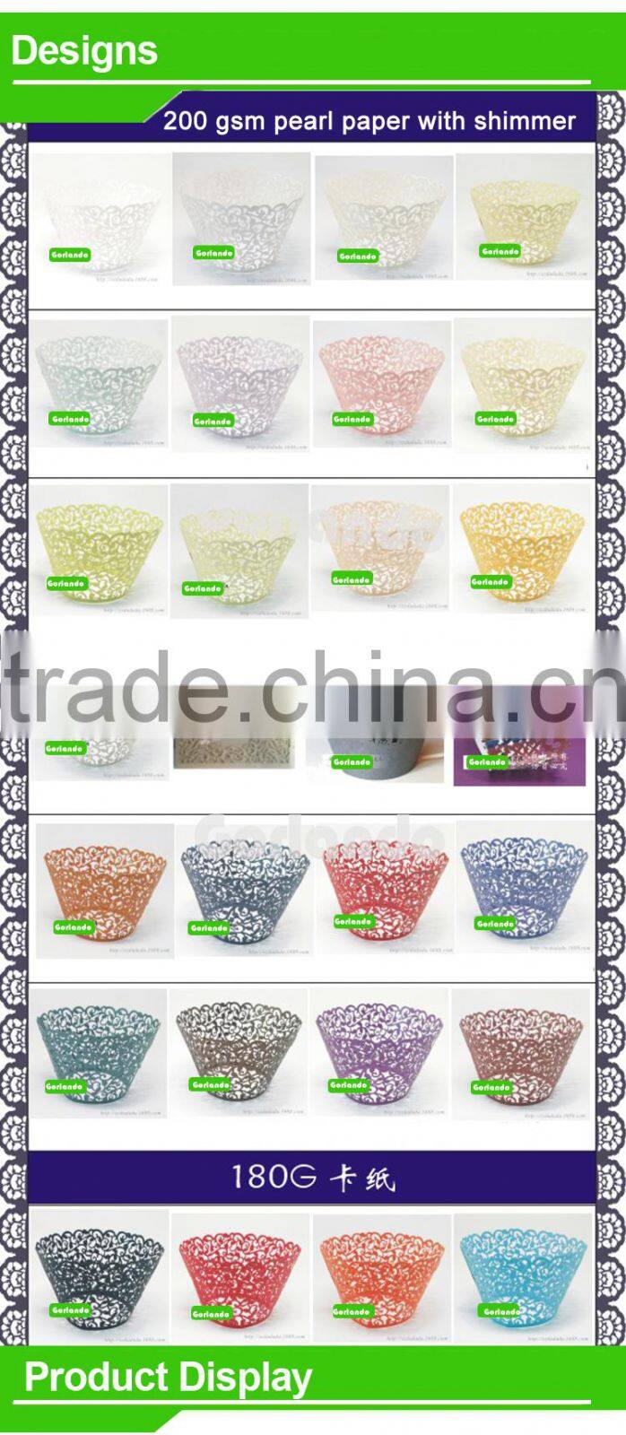 Cake Tools Baking Custom Lace Cupcake Wrapper For Party