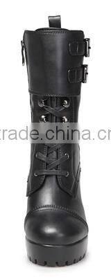 2014 slip resistant women's leather half boots shoes ladies 2014 lace up high heel ankle boots ladies sexy high heels snow boots