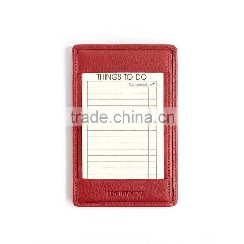 New Fashion Top Grade Handmade Cheap Red Faux Leather Note Jotter