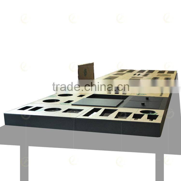 Hot design acrylic cosmetic display stand made of black organic glass