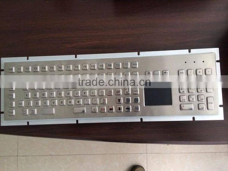 LED backlight gaming metal keyboard with trackball