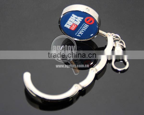 Customized Printing Promotional Zinc Alloy Metal Custom Handbag Holder With Key Holder