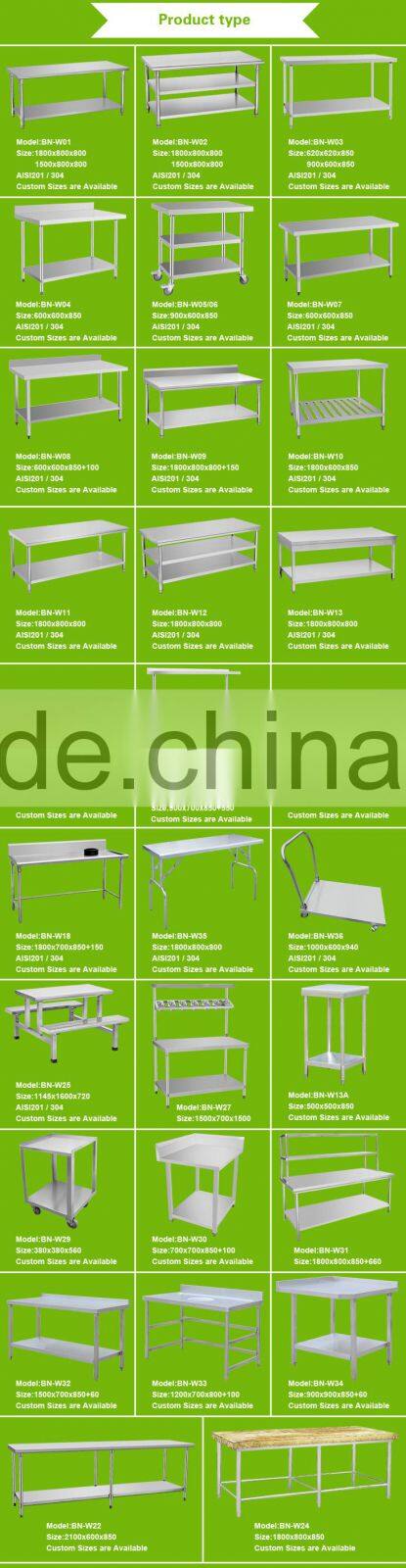 Restaurant Equipment Stainless Steel Work Table/Stainless Steel Preparation Work Table