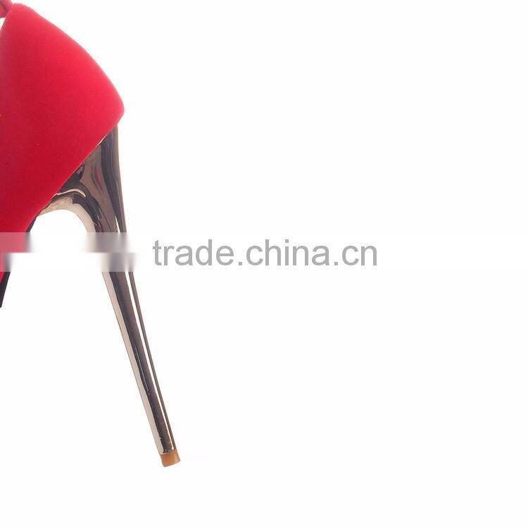 Newest suede leather high heels platform single shoe for evening dress