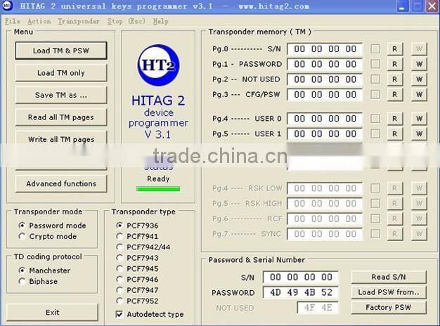 2015 New arrice High quality HiTag2 V3.1 Programmer (Red) for bmw key programmer ---hottest