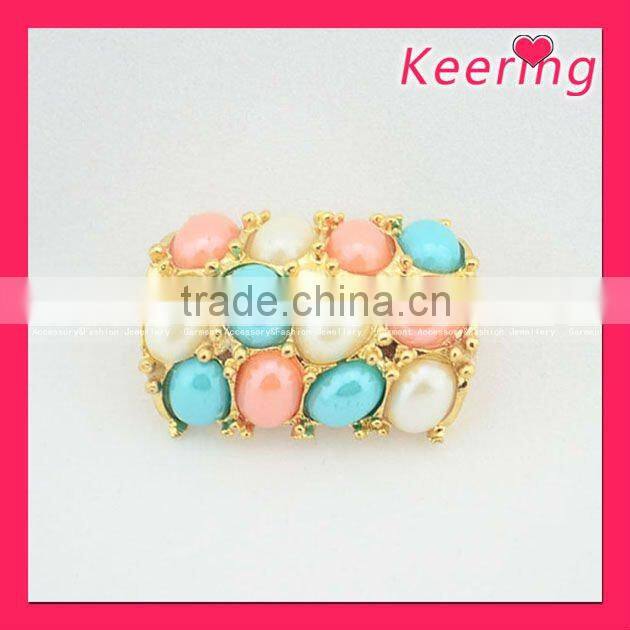 New Design colorful pearl buckle slider for shoe and invitation WCK-843