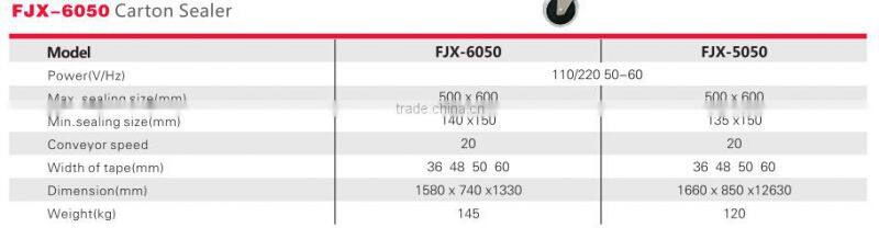 Hot selling automatic carton sealing machine easily operated FJX-6050