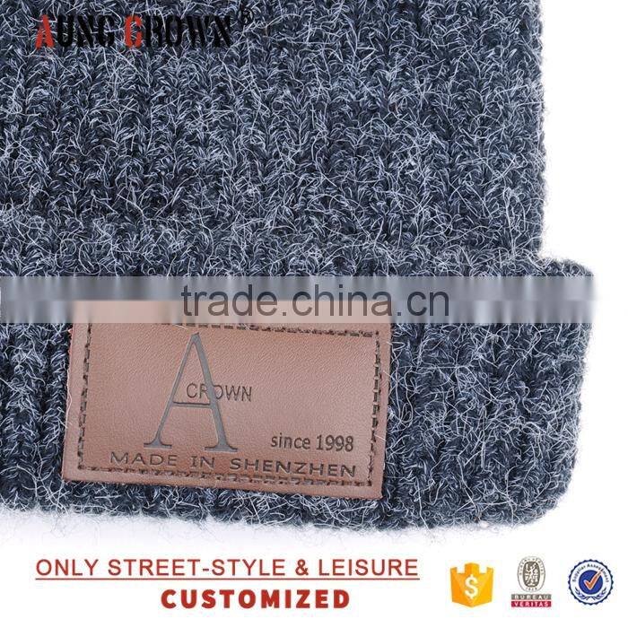 winter custom knitted beanie hat wholesale