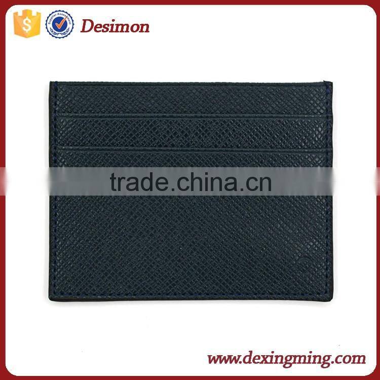 Leather Unisex Card Case Slim Super Thin 6 Slots Compact Wallet holder