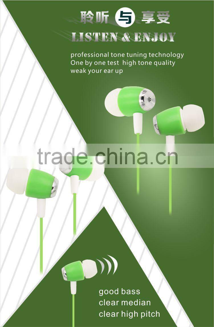 Good sound quality and fashionable earphone made in china