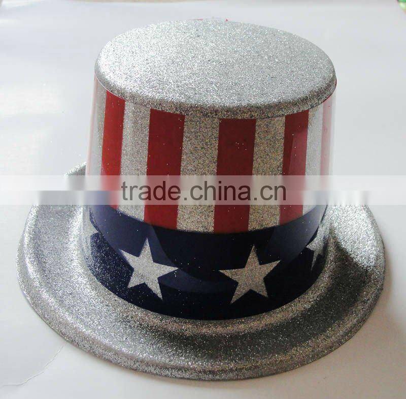 America flag glitter hat