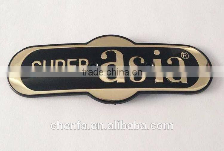 Manufacturer custom chrome acrylic name badge for car and motorcycle