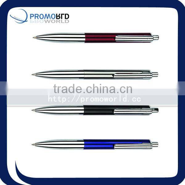 automobile metal pen metal ball pen smooth finish metal ballpen with brass clip