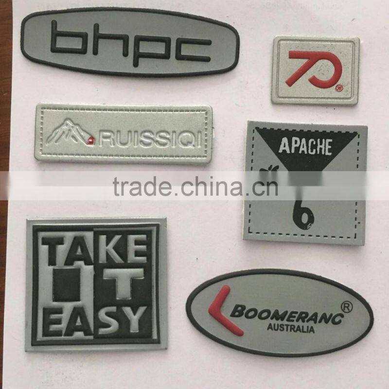 High quality fashion cool design custom brand handbag logo style reflective garment label