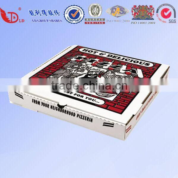 pizza box,2016 wholesale recycled paper pizza box customized logo pizza box