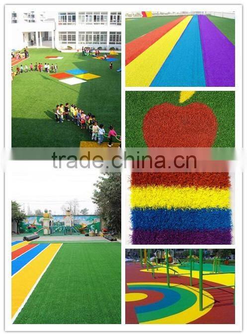 colorful artificial turf shock pad for nursery/kindergarden/infants