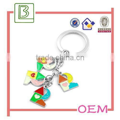 custom metal die cut keychains