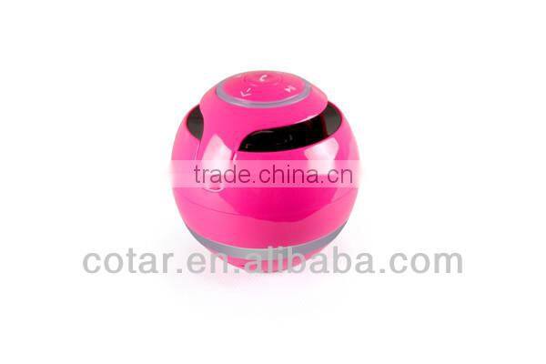 China 2013 best High quality Bluetooth Mini ball Portable speaker with usb port