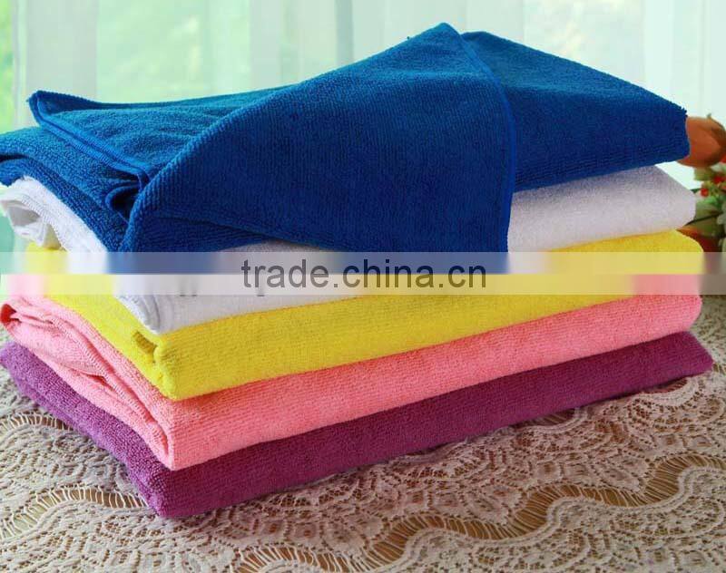 Microfiber weft knitted towel