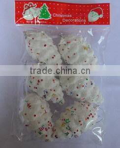 Foam Christmas Glitter Ornaments , foam bell for christmas day