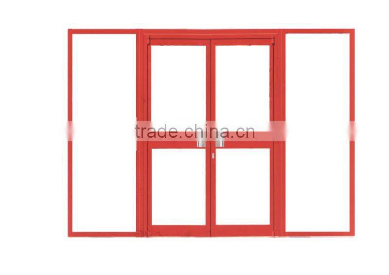 Dark red alunimum alloy profile door ,new design KFC door