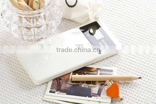 Private Mould Ultra Thin 6000mah Portable Power Bank with LCD Display Screen