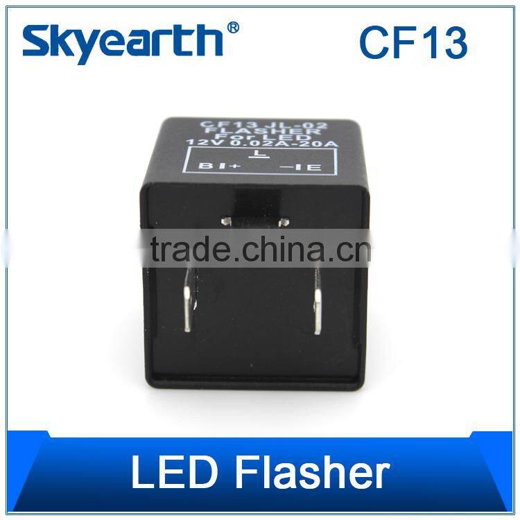 12V DC 0.02-20A LED Electronic Flasher Relay 3 Pins For Fix Turn Signal Flash