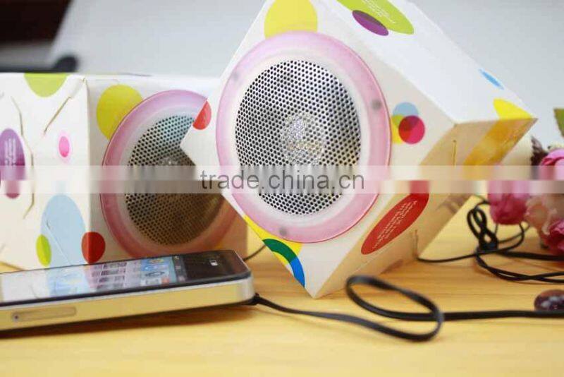 mini folding paper box portable speaker suit for gift