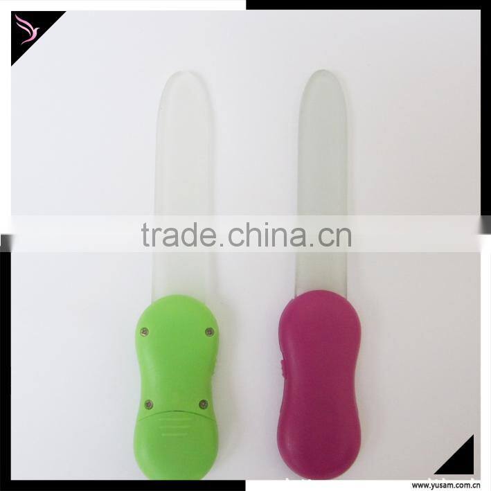 Durable crystal glass nail file buffer/ art file tools/ wholesale supplier glass nail file