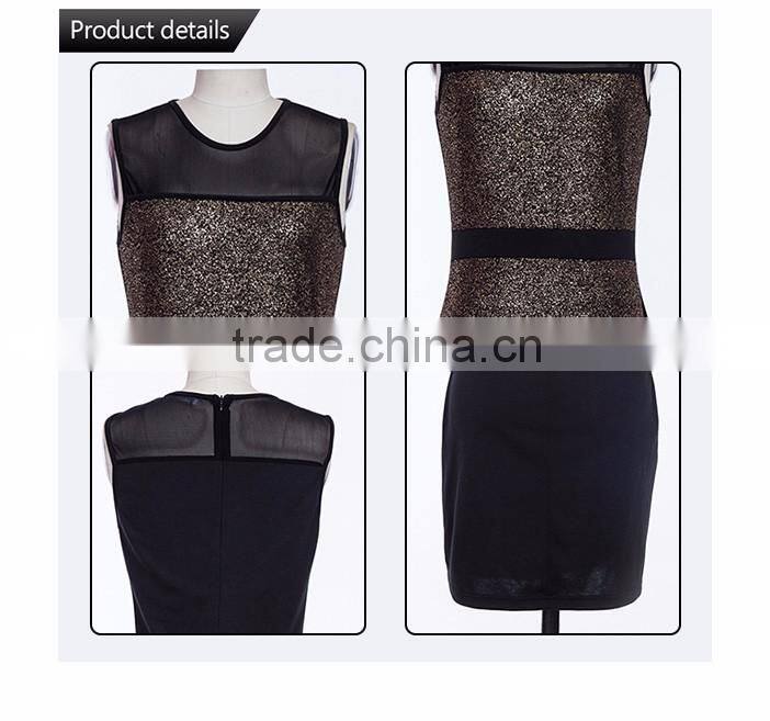 2016 guangzhou new arrival fashion designs western fashion dress sleeveless mini beautiful summer dress