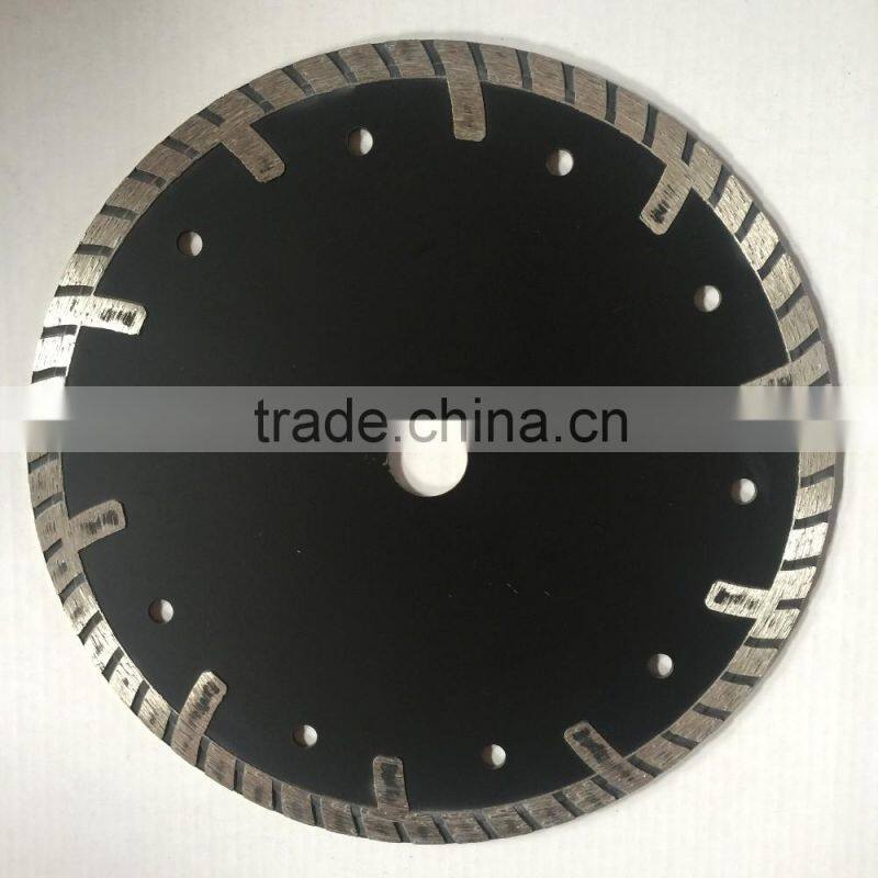 diamond saw blade turbo with protect teeth for cutting granite ,marble