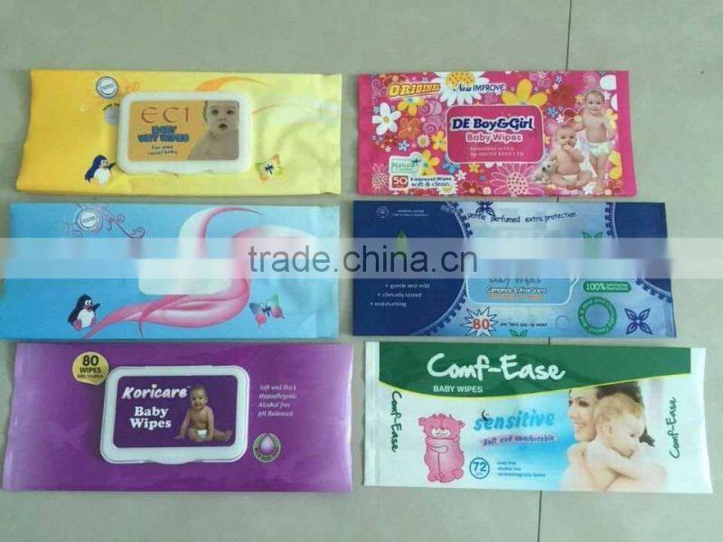 2015 new style cheap price baby wet wipes 45gsm