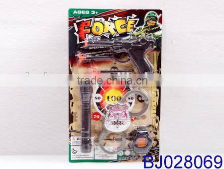 Funny kid toy plastic sniper gun police toys set