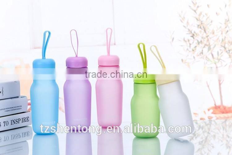 Narrow mouth frosted portable bpa free plastic drinking water bottle YB-0141,YB-0142