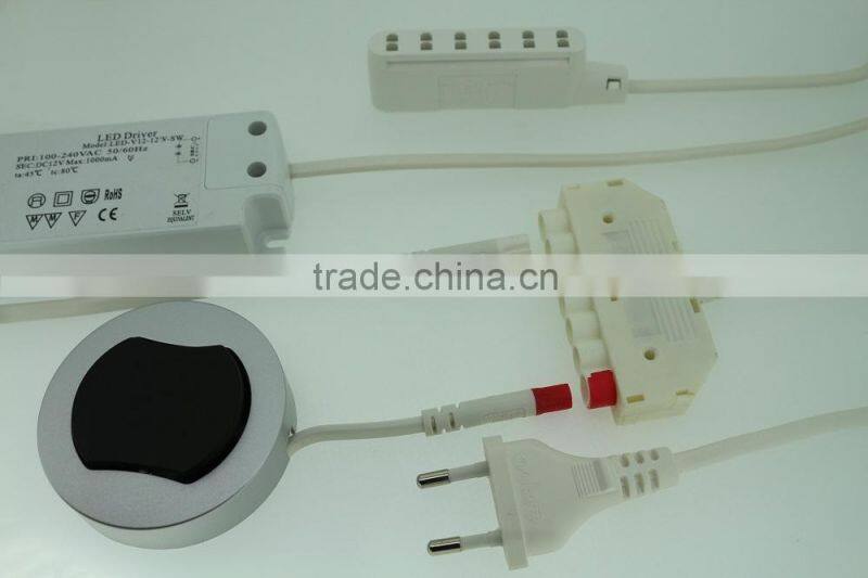 New unique Commutateur / meubles cabinet, 220v-230v-240v 2,5a silver color surface or recessed mounted installation