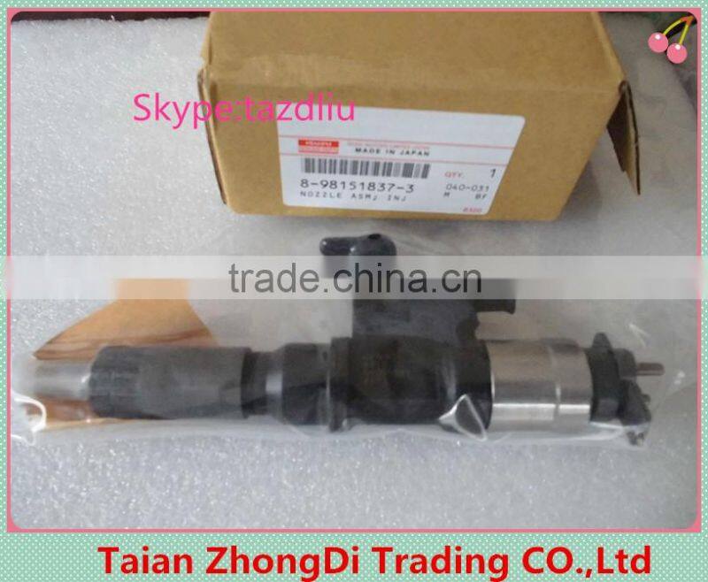 For Excavator Diesel Engine 4HK1 6HK1 Fuel Injector 8-98151837-3