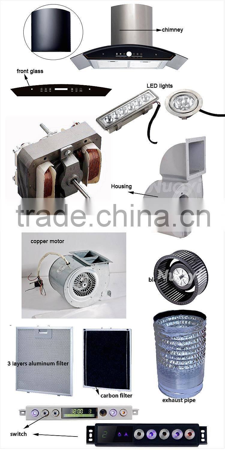 Shopping industrial kitchen equipment range kitchen cooker hood wall mounted