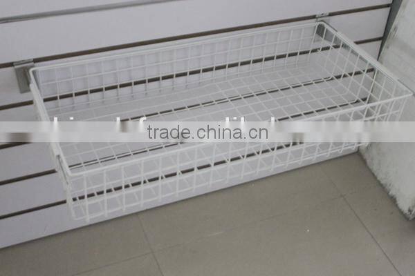 Powder Coat Metal Wire Basket Supermarket Storage Basket