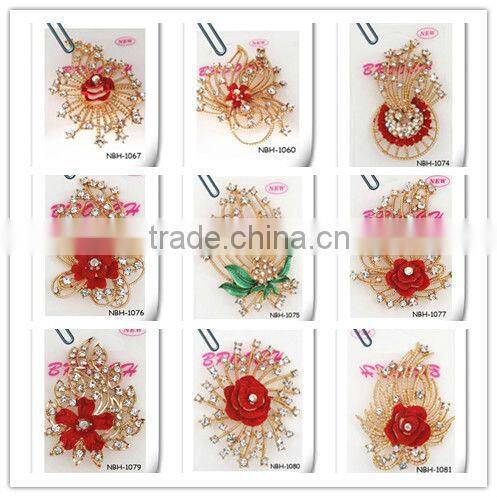 Beautiful elegant crystal rhinestone flower brooches wholesale