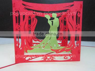 Reindeer Christmas and New year 3d hand made card